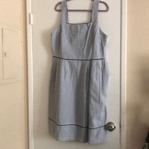 Blue and white stripped dress size 16T